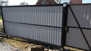 Купить сваи для ворот в Усть-Лабинск. Заказать ворота на сваях под ключ от 21446 руб